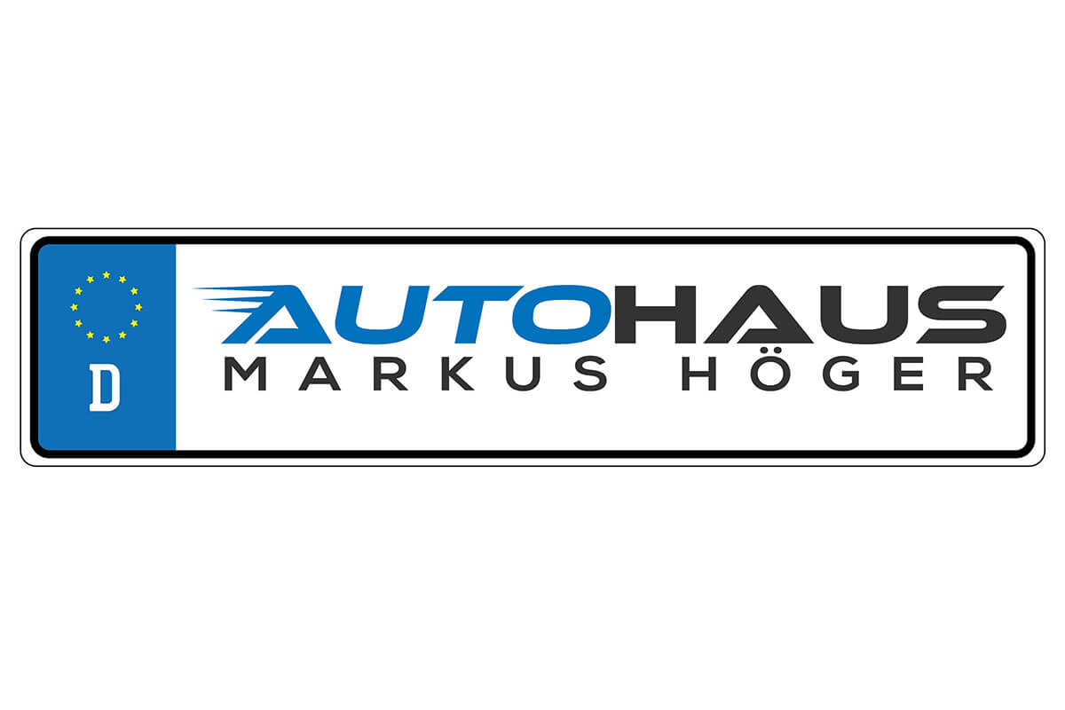zu sehen ist ein Kennzeichen mit Autohaus Markus Höger 